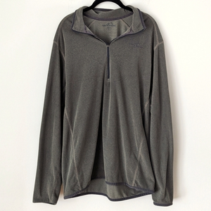 Eddie Bauer Thermal Relaxed Fit Quarter Zip Long‎ Sleeve Olive Green Shirt M